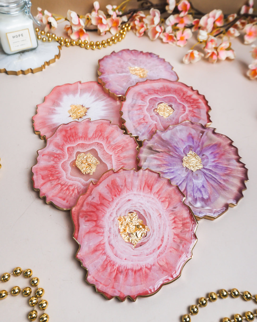 Custom Geode Resin Coaster