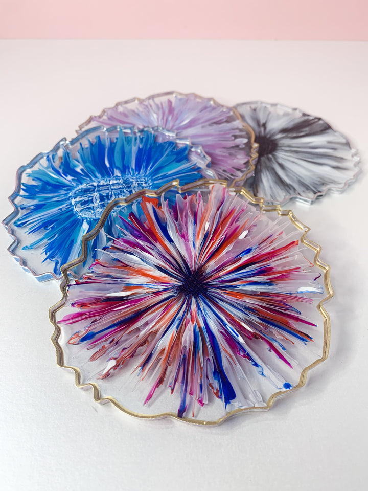 Private Resin Coaster Workshop - Cosmic Technique - Workshop - Resin By Ren