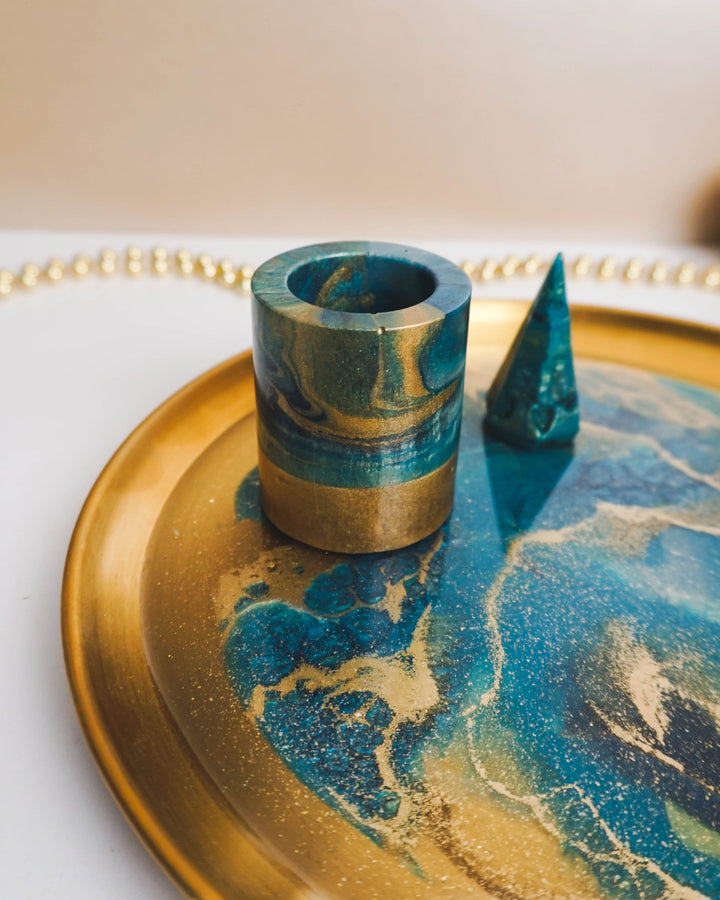 CUSTOM Jewellery Display Metal Tray Bundle - Decorative Serving Resin Tray | Jewellery Vanity Display - Resin By Ren