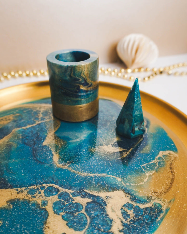 CUSTOM Jewellery Display Metal Tray Bundle - Decorative Serving Resin Tray | Jewellery Vanity Display - Resin By Ren