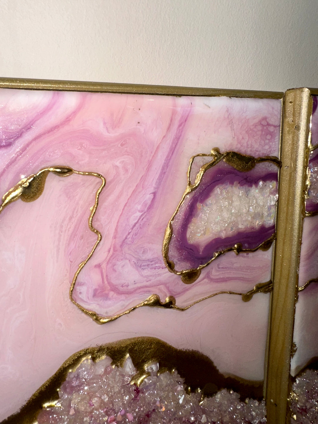 PINK GEODE TRIPTYCH (3-Piece Set)