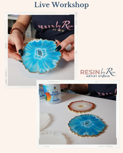 Private Workshop: Clear Quartz Resin Coaster - Workshop - Resin By Ren
