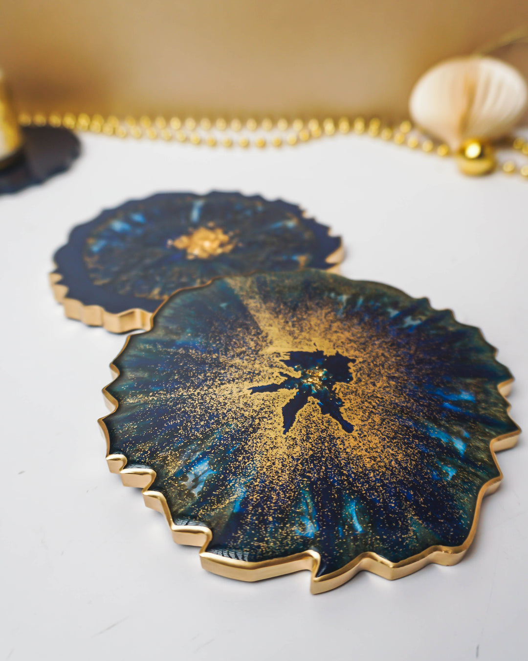 Custom Geode Coaster Set - Geode Resin Coaster Set - Resin By Ren